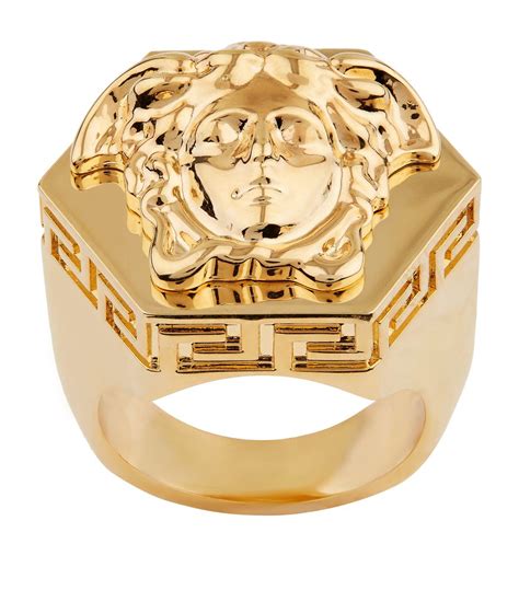 versace gold pinky ring men's|Versace men's rings for sale.